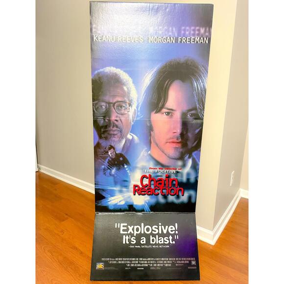 Other - Keanu Reeves Chain Reaction‎ Standee Movie Display Morgan Freeman 1996 20th FOX